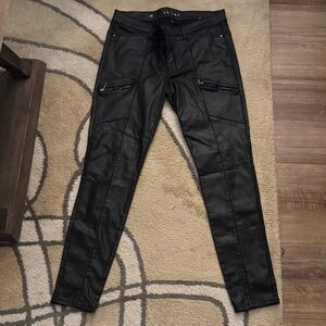 White House Black Market Black Zippered Pants size 10